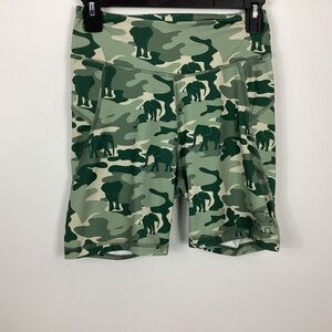 Ivory Ella Alaina Camo Bike Shorts Size Small